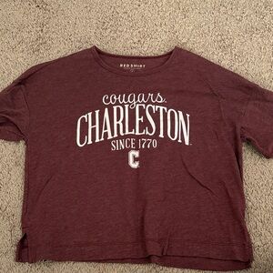 Red Shirt Charleston Graphic Tee Cropped